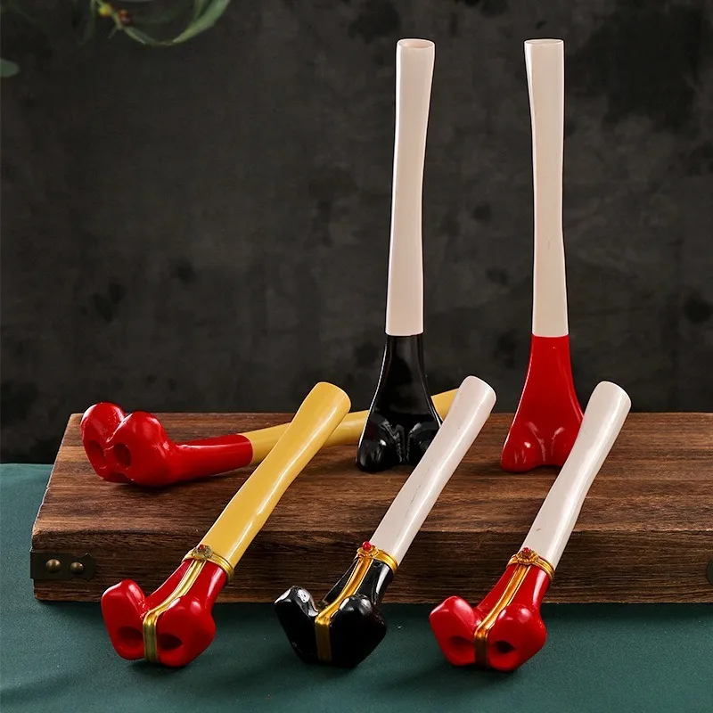 

Nepalese Resin Bone Flute Beginner Creative Gift Smooth Tibetan Bone Flute Portable Sound Therapy Musical Instruments