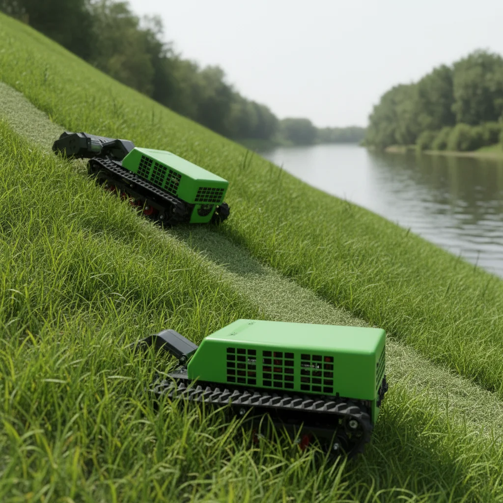 Remote Control Electric Lawn Mower | Wireless Operation Grass Cutting Equipment | Intelligent Grass Cutting Machine