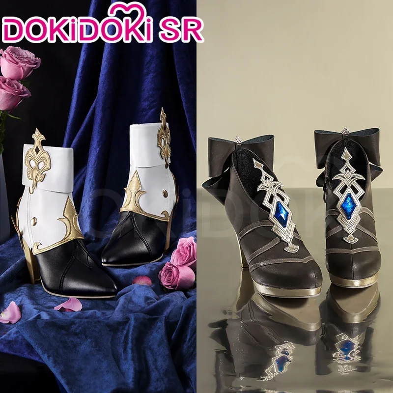 

Обувь для косплея Navia/Clorinde, обувь для косплея Genshin Impact DokiDoki-SR Clorinde Navia, обувь для косплея на высоком каблуке, в наличии