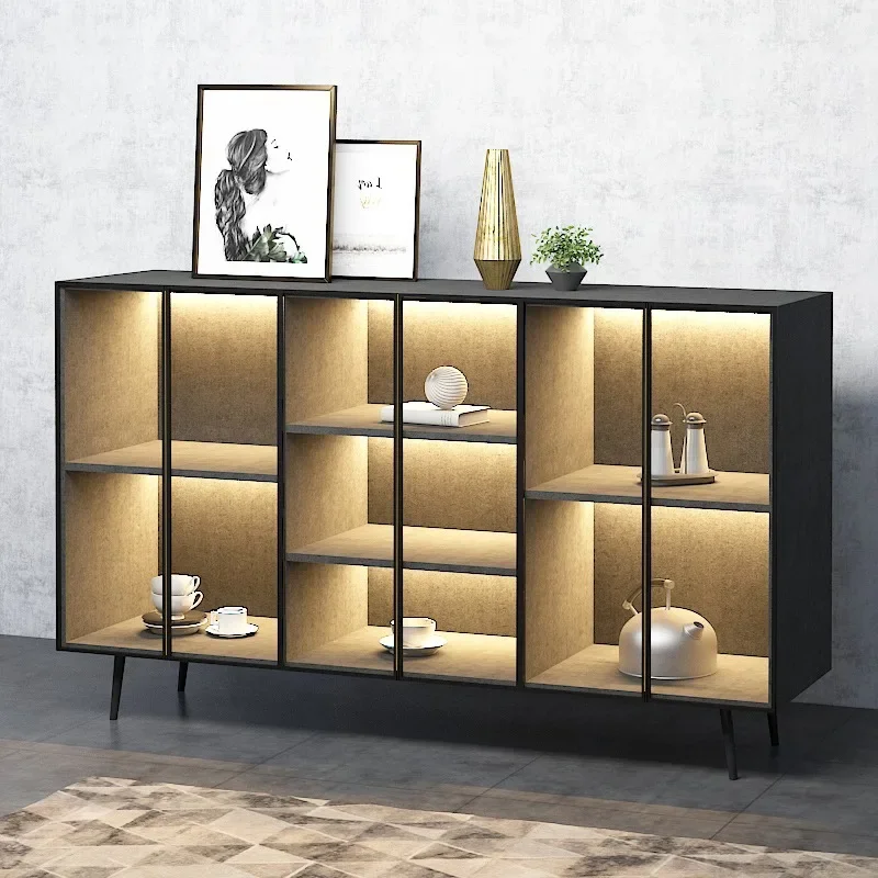 Light luxury minimalist dining side cabinet Solid wood kitchen cabinet Living room against the wall Household side cabinet