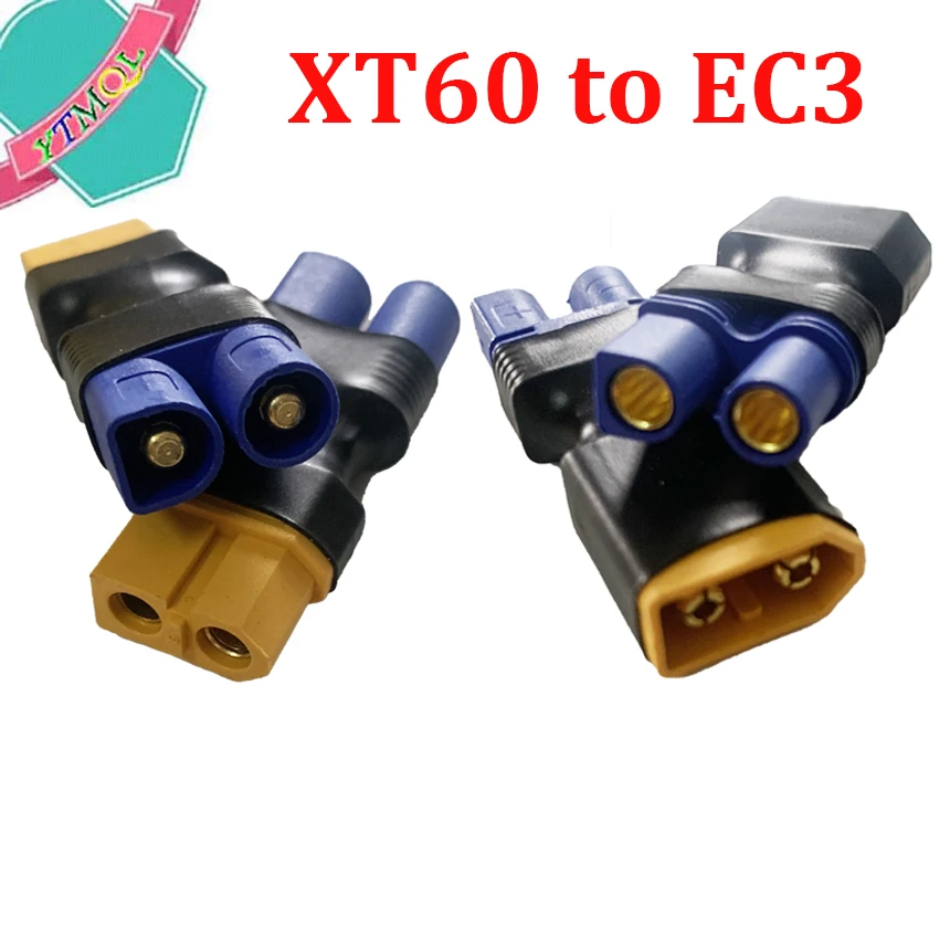 100Pcs EC3 to XT60 Female Male Connectors Banana Plug RC Lipo Battery Control Parts DIY Adapter