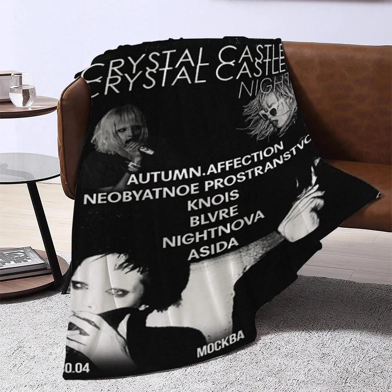 Canadian Band Crystal Castles Blanket Bedspread on the Bed Furry Sofa Blankets & Throws Winter Knee Warm Baby Bedspreads Camping