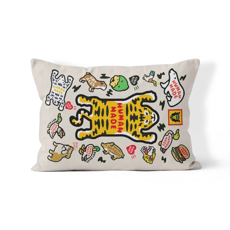 

2025 HUMAN MADE Unisex Couple Tiger Duck Collection Cotton Durable Long Sofa Cushion Living Room Backrest Waist Support