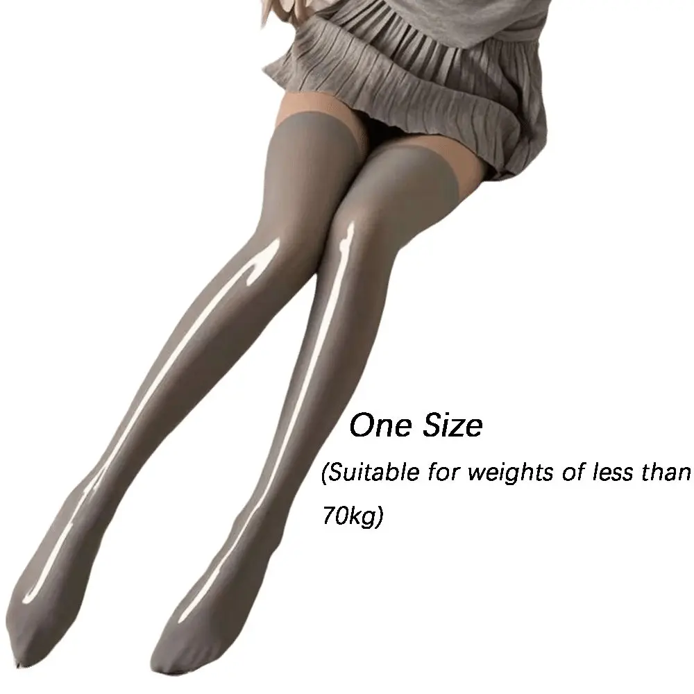 Sexy Smooth Glossy Stockings High Waist Shiny Oil Gloss Horse Oil Pantyhose Aurora Over Knee Long Socks Women image 6