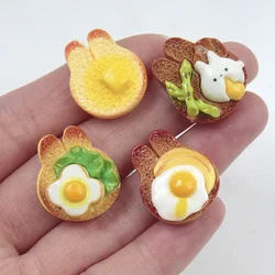 10/100Pcs Resin Egg Rabbit Series Flatback Cabochon Scrapbook DIY Craft Crafts Children Hairpins Decor Handmade Accessories