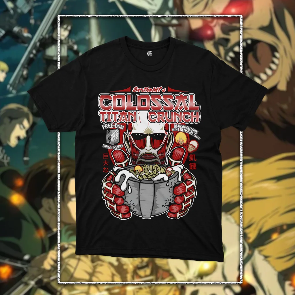 

TITAN CEREAL T-Shirt Anime Manga Gifts Tee Sweater Hoodies Shirt All Size