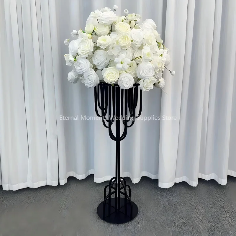 6/10 Stück heiß begehrte schwarze Hochzeitsvasen, dekorative Ornamente für den Haupttisch im Hotel, für Jubiläen, Brautpartys und Weihnachtsdekoration. – Detail 2