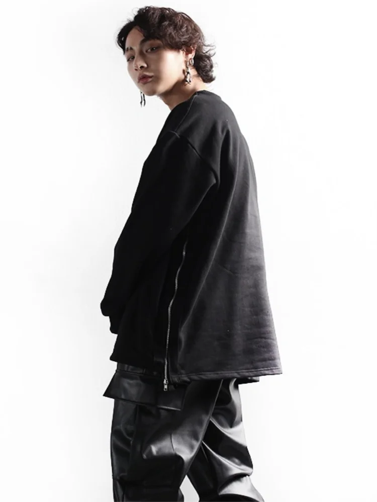 Men's Hoodie Spring And Autumn New Personality Double Zipper Design Fashion Trend Small Casual Loose Large Size Hoodie