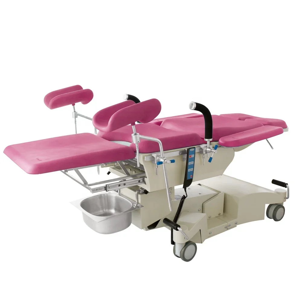 Luxurious medical electric Hydraulic obstetrics bed hospital gynstuhl obstricale gyneco exam chair for birth surgery