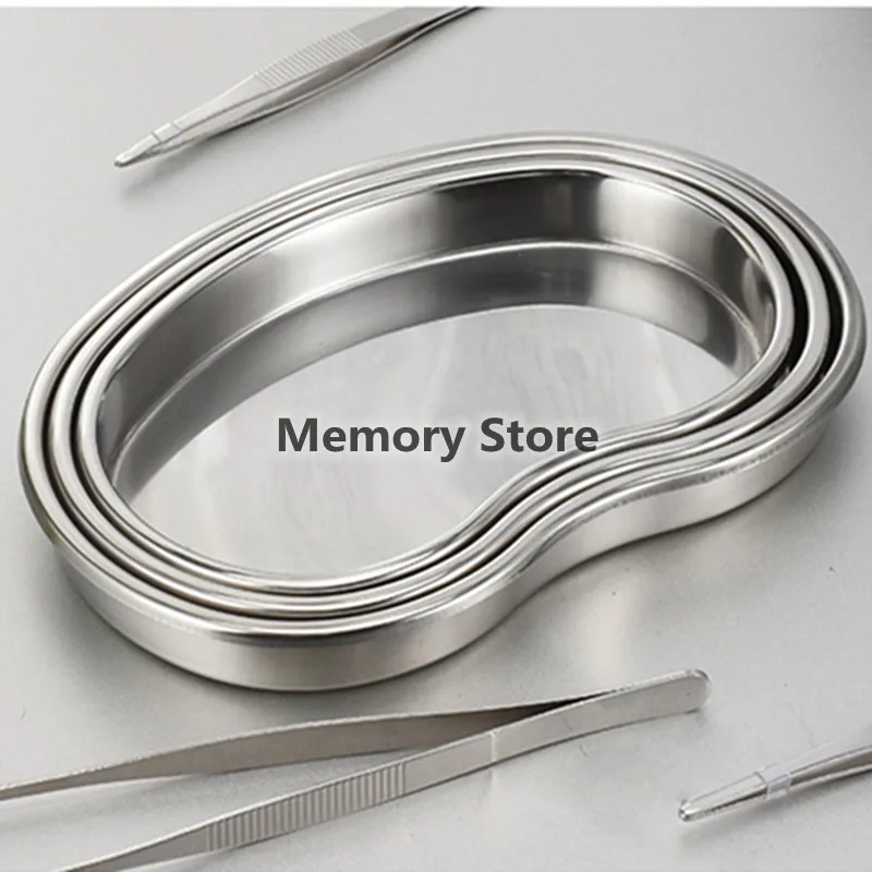 1PC 304 Stainless Steel Kidney Bowl Curved Trays Dental Tool Docters Use Trays