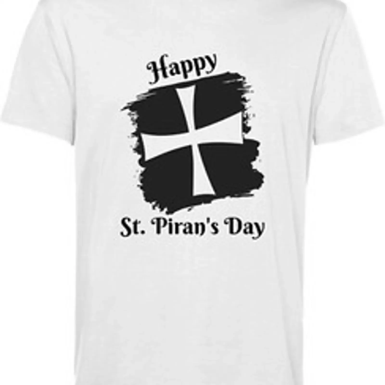 St Piran's Day T Shirt Fest des Heiligen Piran Flagge Cornwall Geschenk Top vintage Washed Comfortable Breathable graphic