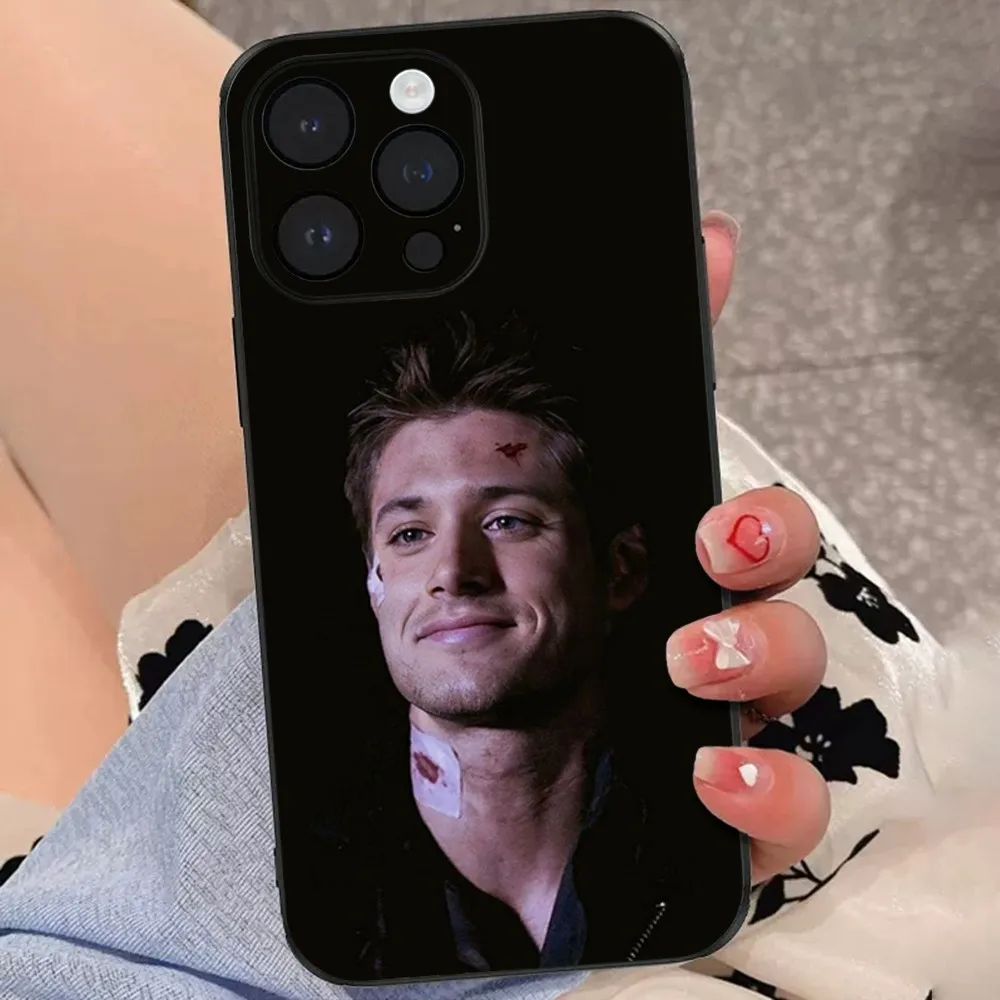 Celebrity Dean Winchester Phone Case For iPhone 15,14,13,12,11 Plus,Pro,Max,XR,XS,X,7,8 Plus,SE,Mini Soft Black Cover