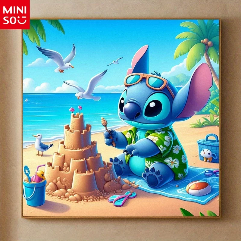 

MINISO Digital Oil Painting Set - Disney Stitch Sand Paintings, Suitable for Beginners and Adults, DIY Cultural Decoration
