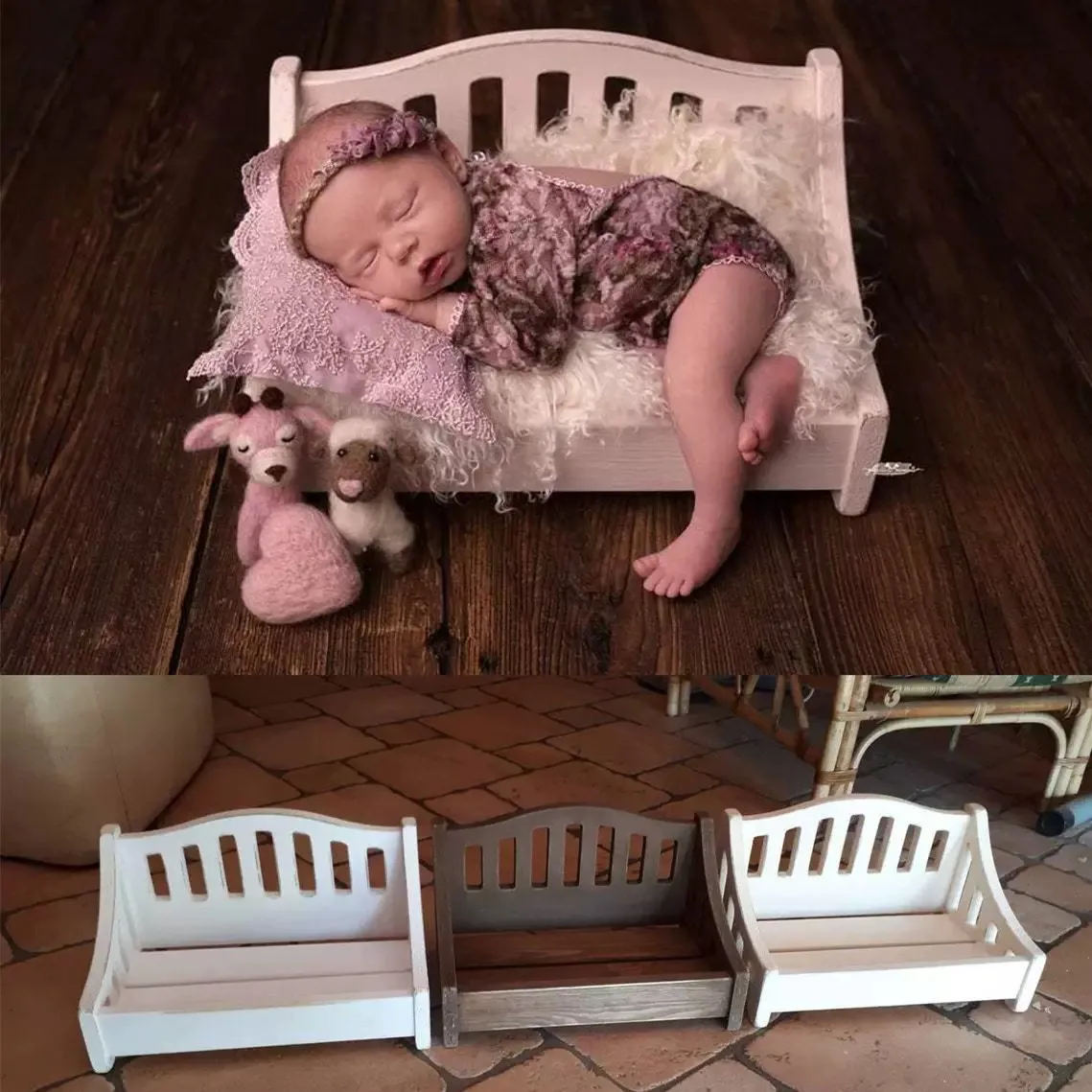 Bebe Wieg Pasgeboren Fotografie Rekwisieten Foto Bed Houten Stoel Baby Schieten Accessoires Poseren Rekwisieten Fotografie Meubels