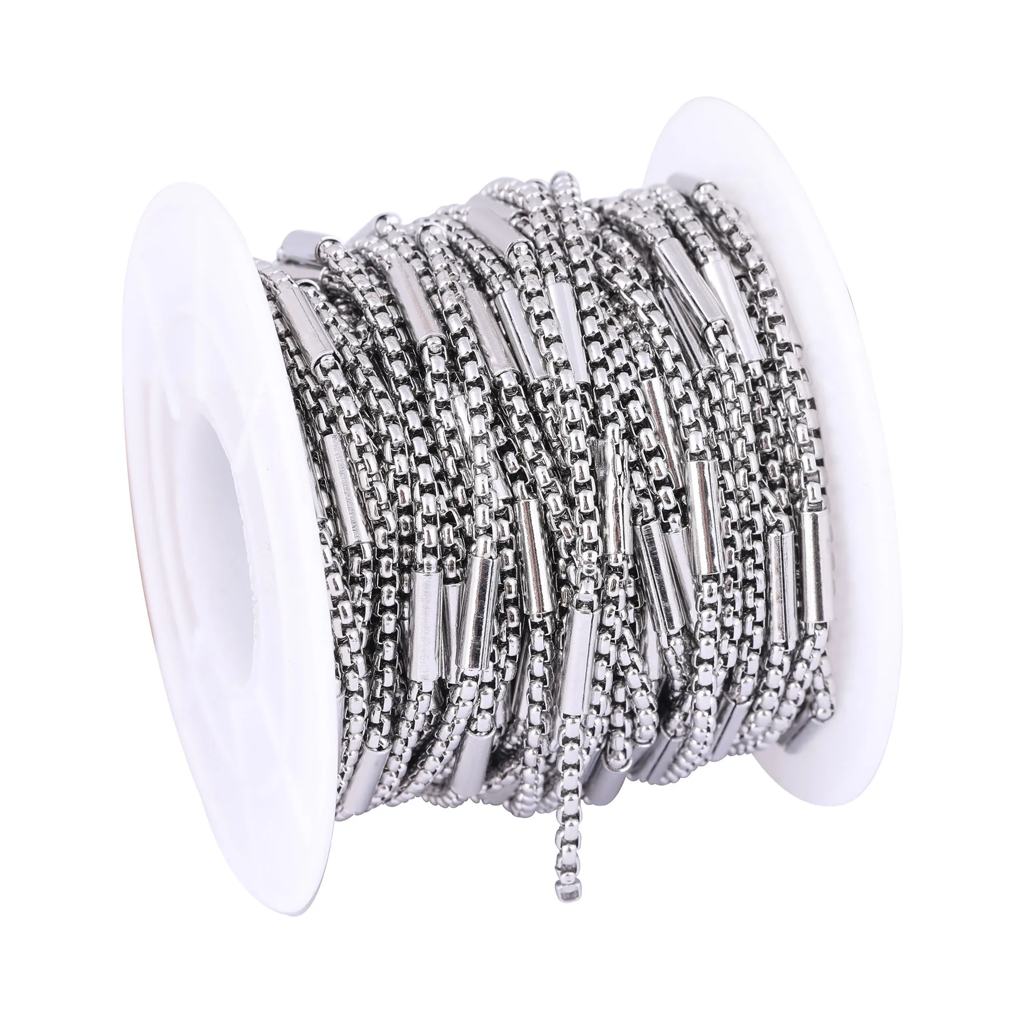 

10meters/roll Stainless Steel 2.0mm Tube Chains For Jewelry Making Supplies Diy Pendant Necklace Chain Findings