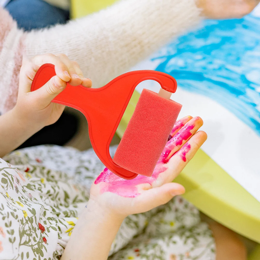 

8Pcs Childrens Sponge Paint Brushes Multicolor Set Safe for Kids Easy Clean Comfortable Grip Ideal for Artistic Endeavors