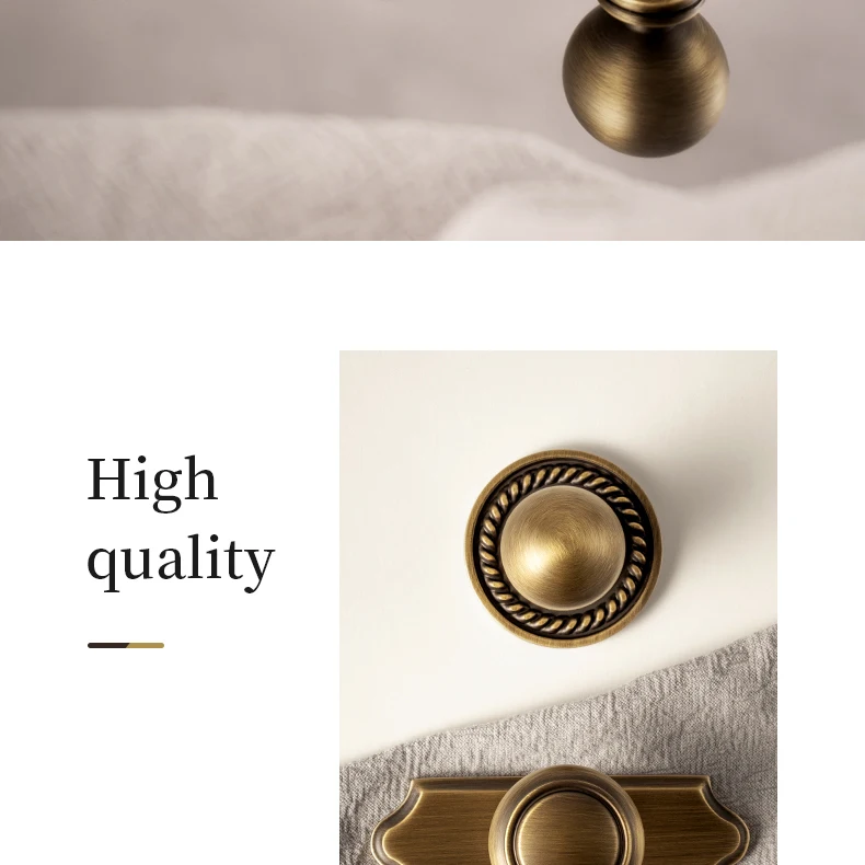 Antique brass cabinet knob with backplate product image 3