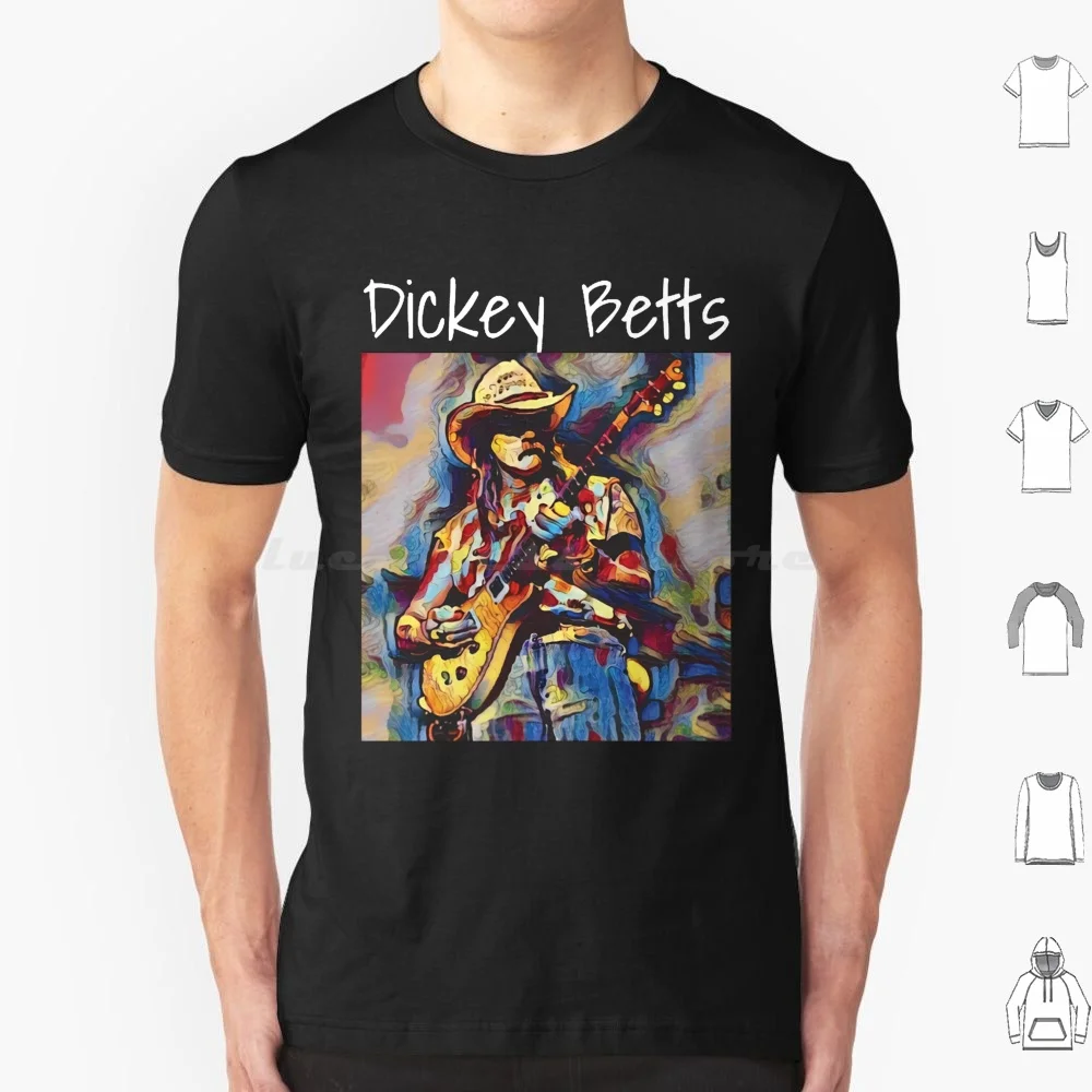 Dickey Betts T Shirt Big Size 100% Cotton Dickey Betts Guitars Masters Music Musicians Bands Groups Forever Guitar D57 Plectron