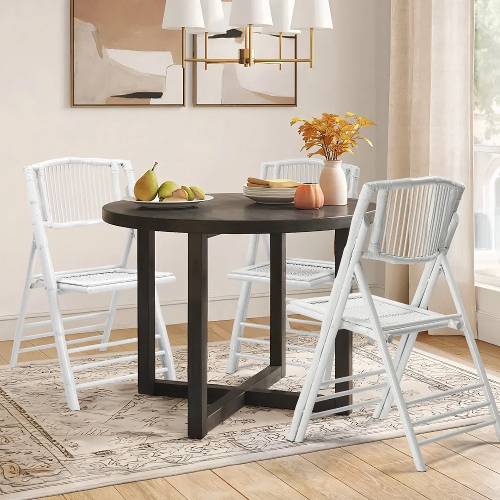 

1 PCS Bamboo Folding Chair Portable Dining Chair Comfortable Seat for In/Outdoor