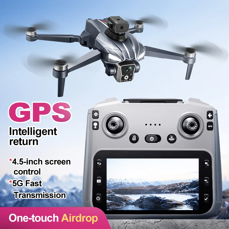 2025 K18Max Airdrop Drone GPS Return 5G 8K HD Camera  Screen Remote Omnidirectional Obstacle Avoidance Dron RC Toy Gift For Kid