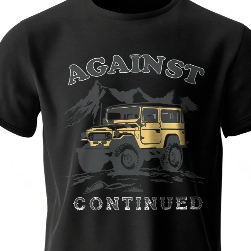 Camiseta Unisex con estampado de insignia todoterreno para hombre y mujer, camisetas, camisetas 100% de algodó