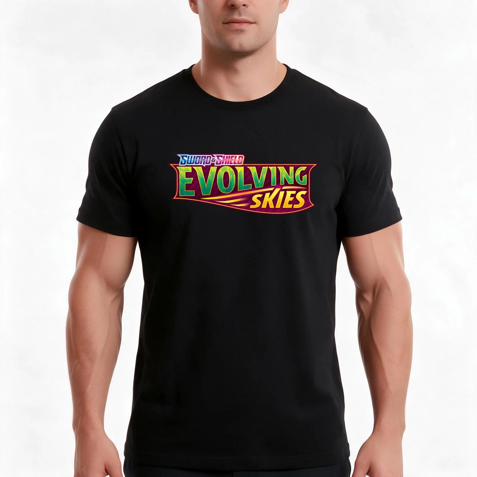 Evolving Skies Logo T-Shirt Summer Casual Cotton Tee Oversized Streetwear Tops Vintage Graphic Print Loose Fit Short Sleeve