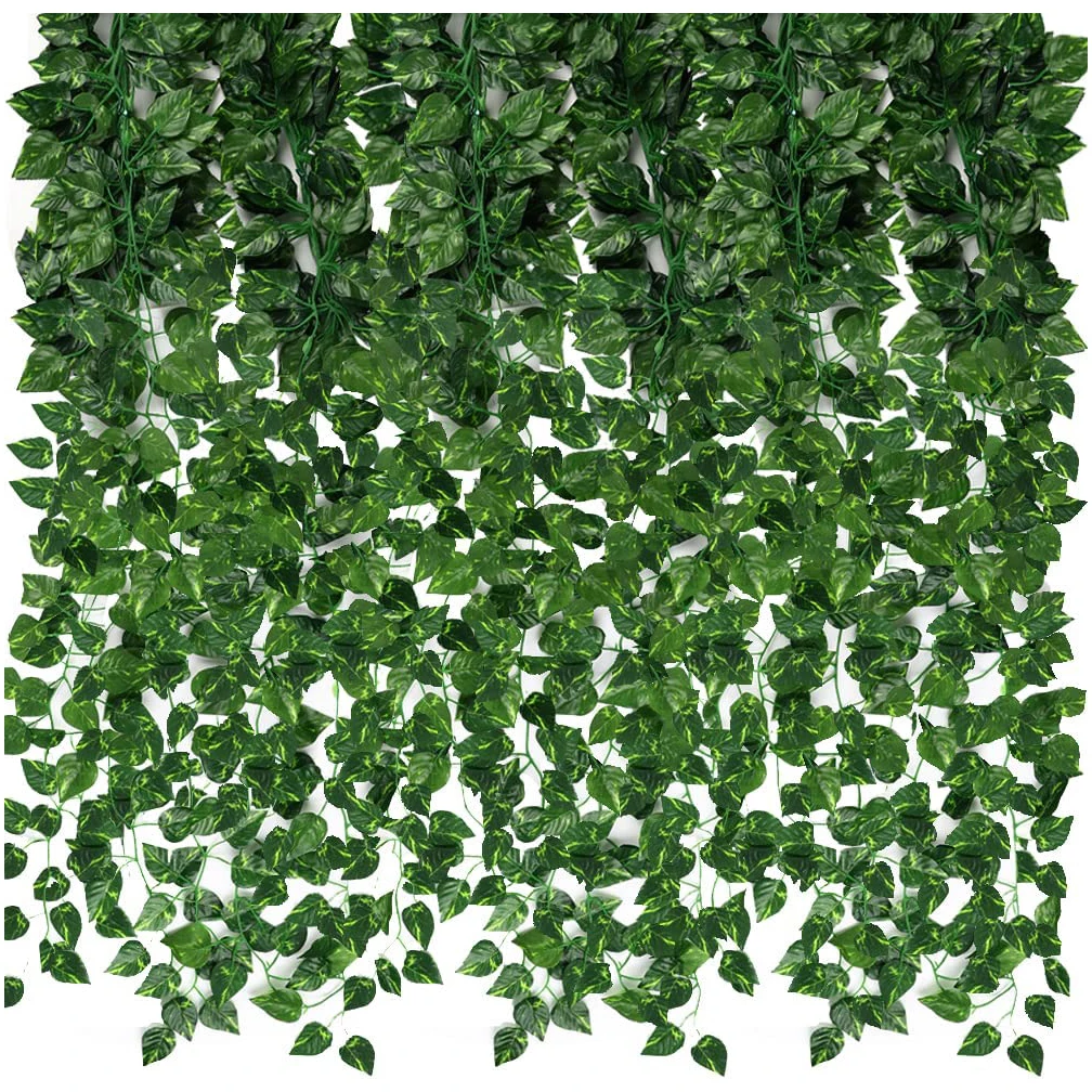 1/3/6/12pcs Artificial Ivy Leaves Garland Fake Plants Greenery for Garden Weddings Decoration Outdoor Parties Home Decor Plant