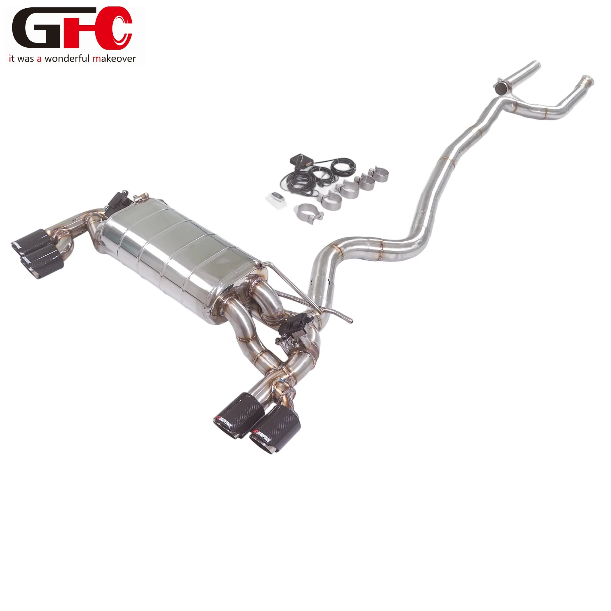 

Suitable for BMW 220i, 225i, 2.0T F22, F23, N20, B48, 304 stainless steel Catback with valve exhaust system