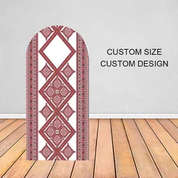 Mehofond Bohemian Arched Wall Backdrop Round Top Double-sided Cover for Kids Teens Adults Boho Customized Background Photo Props