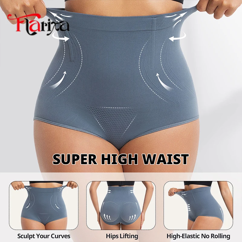 

Flarixa Seamless Shaping Panties Women High Waist Shapewear Briefs High Elastic Tummy Control Body Shaper Hip Lifting Pants