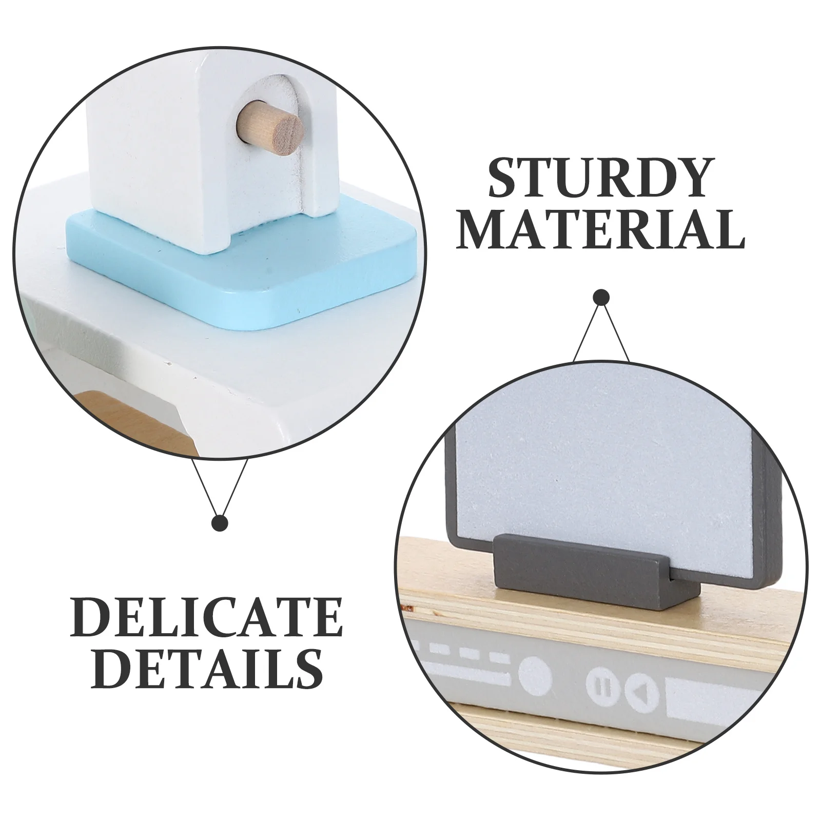 Houten Mini Huis Meubelset Miniatuur Keuken Slaapkamer Badkamer Veilig Afgeronde Randen Fantasiespel Kerstcadeau