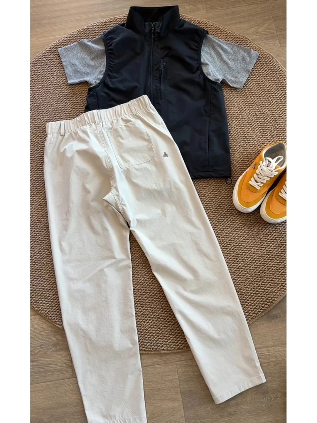 Quick Dry Casual Pants Men's Summer Thin Elastic Ice Silk Pants Mountain Series Waterproof Workwear Trousers Side Zipper Func...