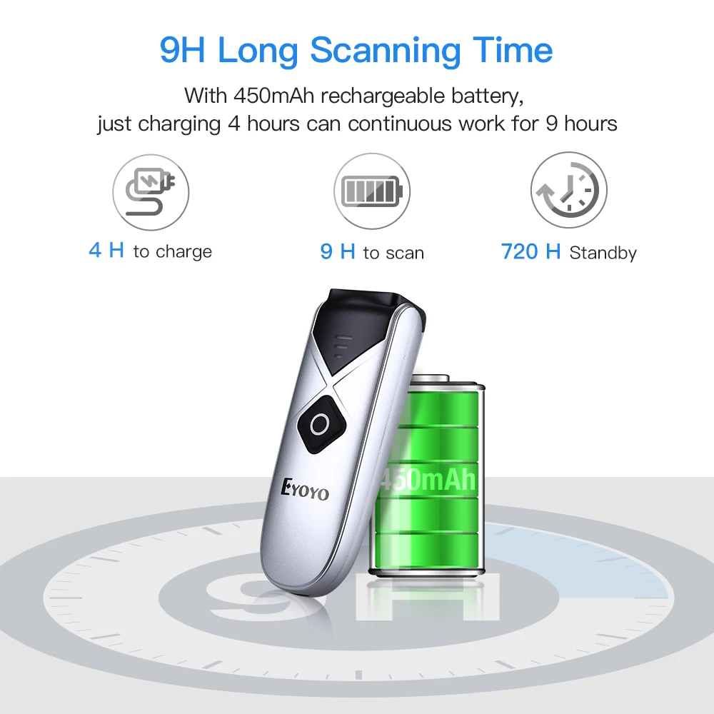 Imagem -06 - Eyoyo Ey015 Bluetooth 2d Barcode Reader qr Pdf417 2.4g sem Fio Portátil Barcode Scanner Usb Wired Suporte Mobile Phone Ipad pc