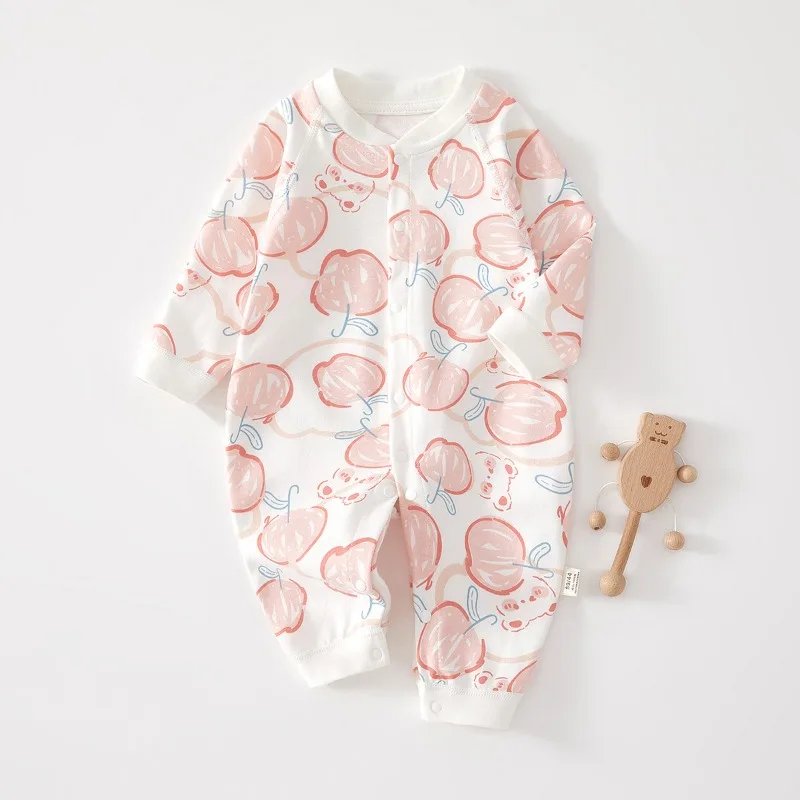 

All Seasons Unisex Cartoon Long Sleeve Baby Boy Girl Romper 100%Cotton Soft Newborn Jumpsuits Clothing