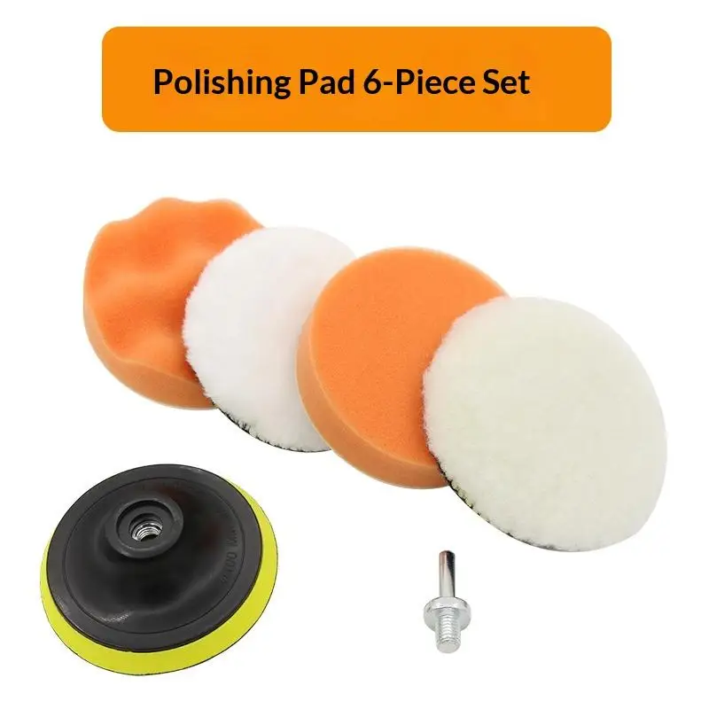

Набор из 6 губок для полировки автомобиля QA6Pcs: поролоновые подушечки для удаления царапин, комплект для полировальной машины, восковые накладки 3/4/5/6/7 дюймов