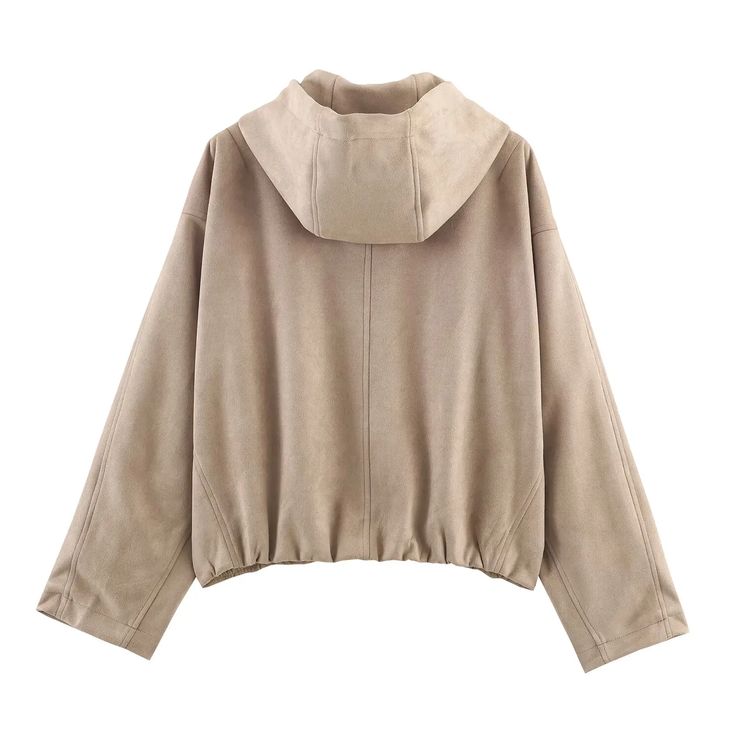 JNLEAOG automne nouveau femmes fausse fourrure Jaet à capuche velours effet Texture vêtements d'extérieur en Fiber de Polyester longue Sve ort manteau