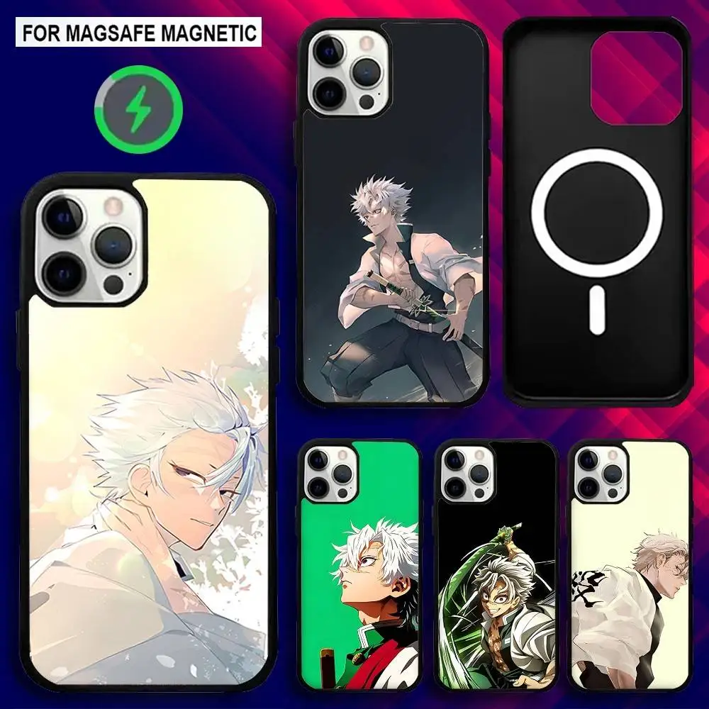 

S-Sanemi Anime Shinazugawa Phone Case For iPhone 17,16,15,14,13,12,11,Pro,Max,Plus,Mini,SE4,E Magnetic Magsafe Wireless Charging