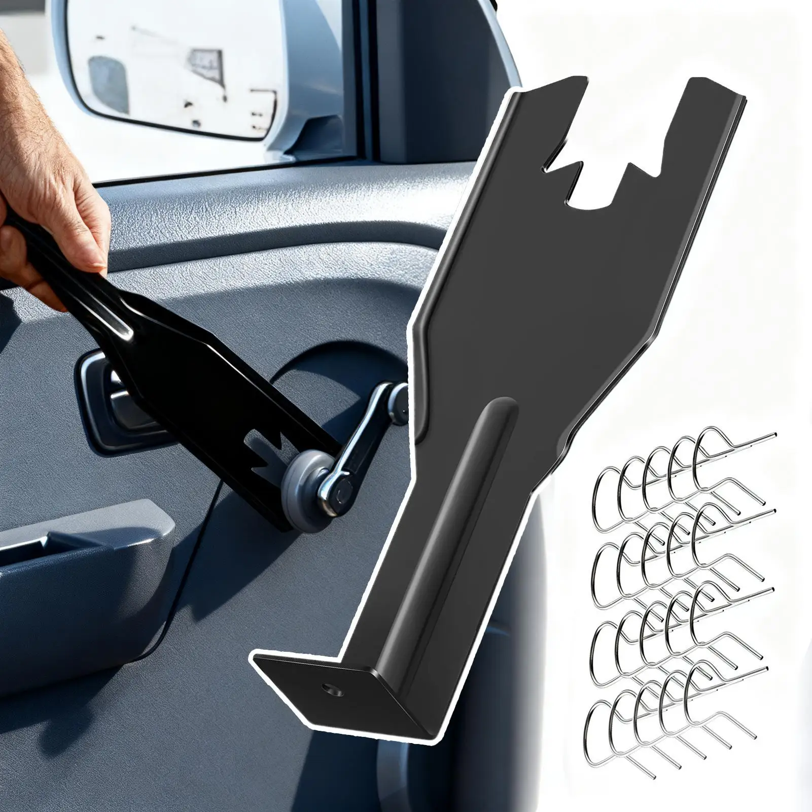 

Универсальный инструмент для снятия оконного кривошипа, многофункциональный инструмент для снятия оконного кривошипа, сменный фиксатор внутренней дверной панели автомобиля 76980