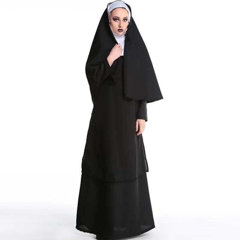 Adult Women Classic Nun Costume Halloween The Virgin Mary Costume Sexy Fancy Dress Sister Party Outfit The Role Of Nun Costumes