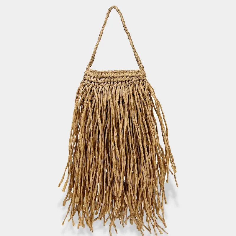 

Handwoven Straw Rattan Half-Moon Beach Handbag Large Capacity Women Summer Hollow Out Crossbody Shoulder Bag Crossbody Bags