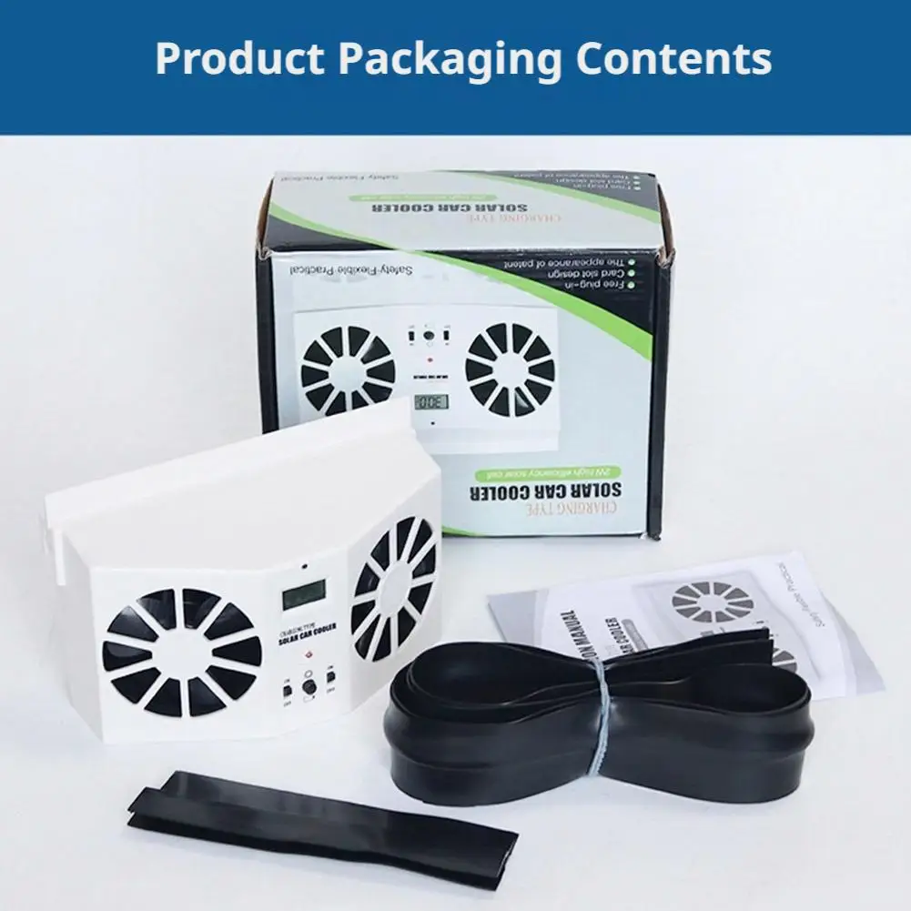 Car Fan Car Mounted Solar Energy Car Cycle Exhaust Fan Quick Car Ventilation Fan Air Circulation Cooling Fan