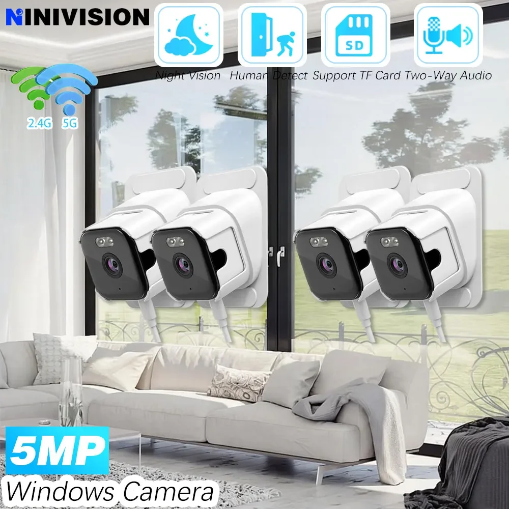 

Black Light Color Night Vision 5MP Wireless Monitor Network O-Kam 2.4G 5G WiFi Security Closed-Circuit Television Windows Camera