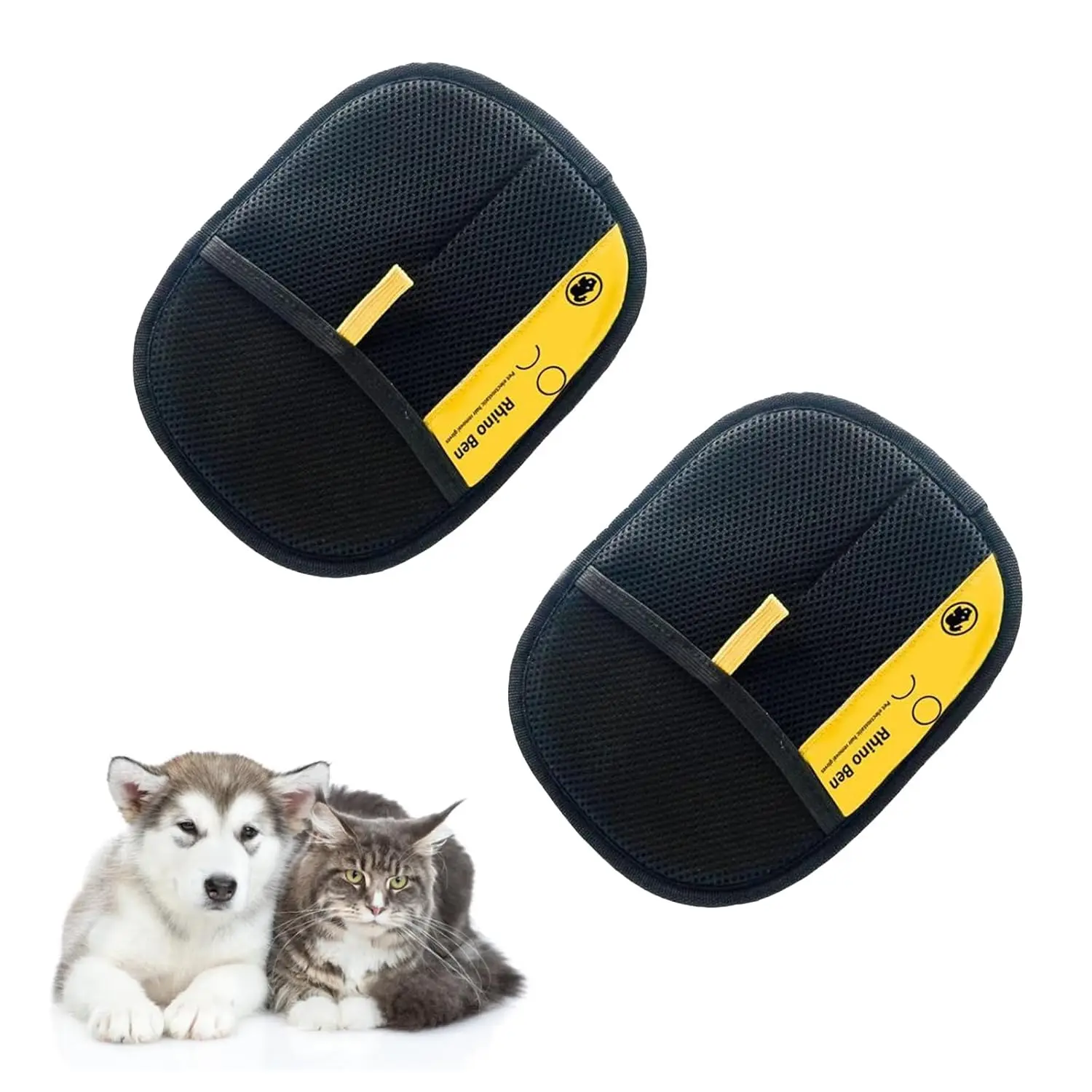 

2 PCS Pet Hair Removal Glove, 2025 Upgrade Double Sided Grooming Glove, Reusable Cat Dog Grooming Gloves Pet Hair Remover Electr