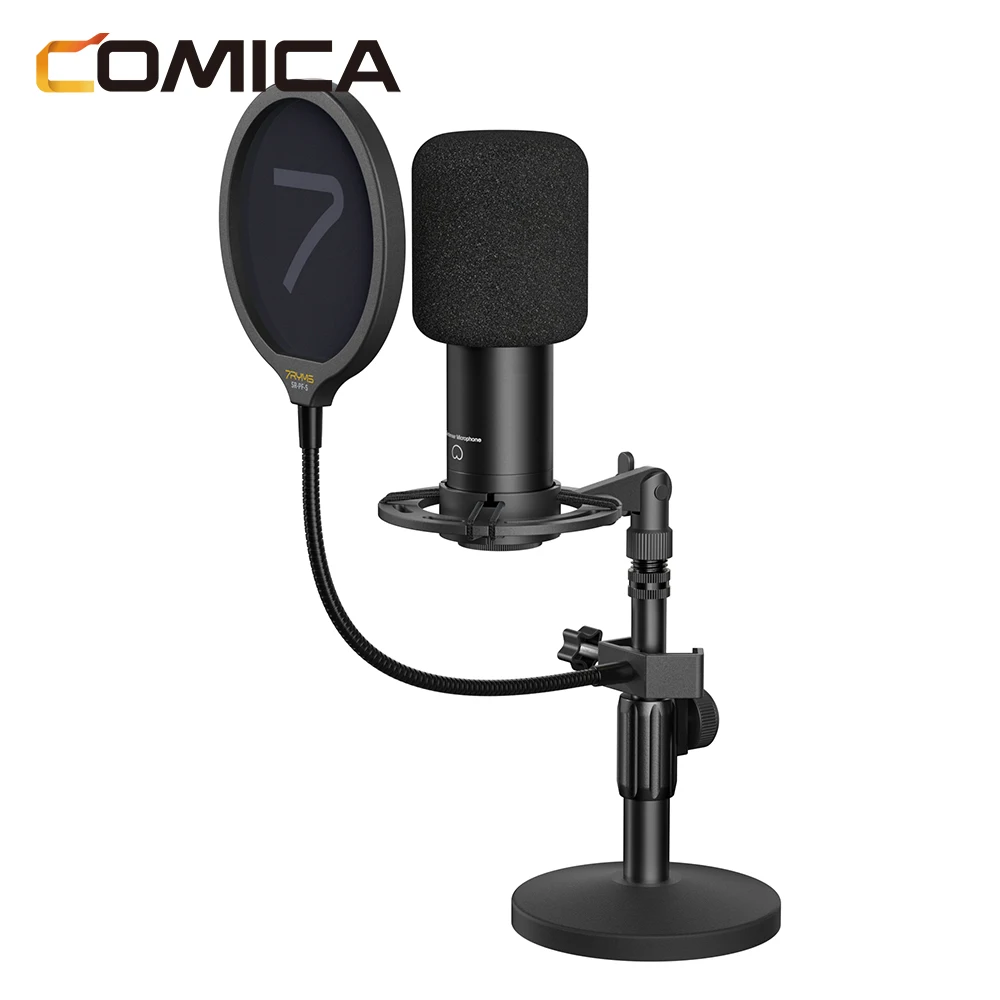 

7RYMS AX100D Cardioid Condenser XLR Microphone Kit 3.XLR Interface Output, Support 48V Phantom Power