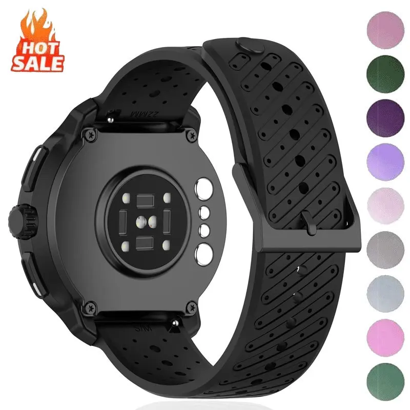 Zweifarbiges Silikonarmband 22 mm für Suunto RACE 2 S/Run/Ocean/Vertical Ersatzband für Suunto 5 9 Peak Pro Armband