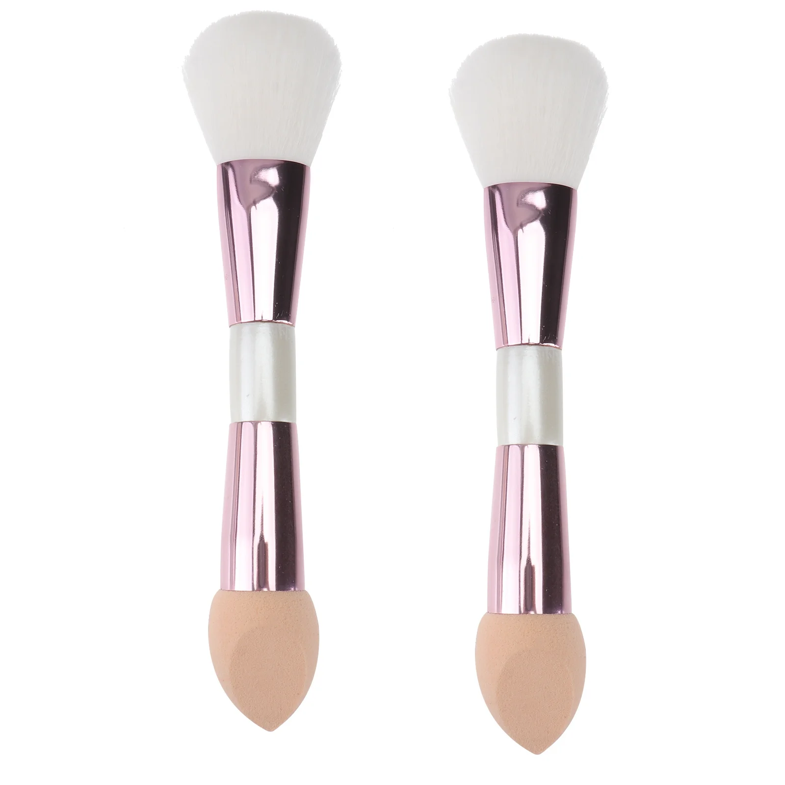 2Pcs Multifunktionale Doppelseitige Make-Up Pinsel Erröten Foundation Lidschatten Pinsel Tragbare Werkzeug Make-Up Pinsel