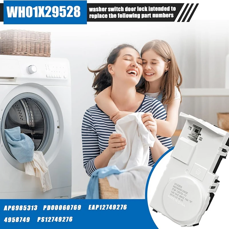 WH01X29528 Washer Door Lock Compatible For GE Washing Machine, Replacement AP6985313, PD00060769, EAP12749276, 4958749