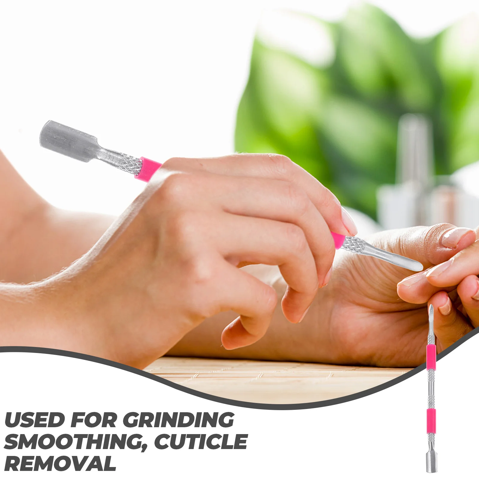 

6Pcs Manicure Tools Nail Cuticle Pusher Stainless Steel Cuticle Trimmer for Natural and Artificial Nails Pedicure Care Kit Metal