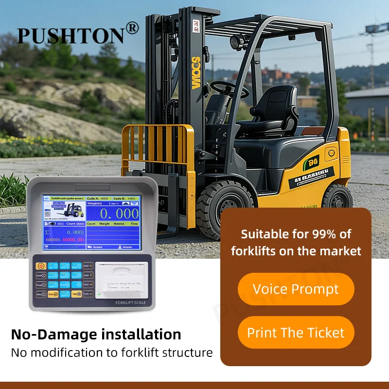 PUSHTON PSD5000 High Precision Onboard Forklift Weighing Scale, Electronic Weight Device For Factory Logistics, Support OEM ODM