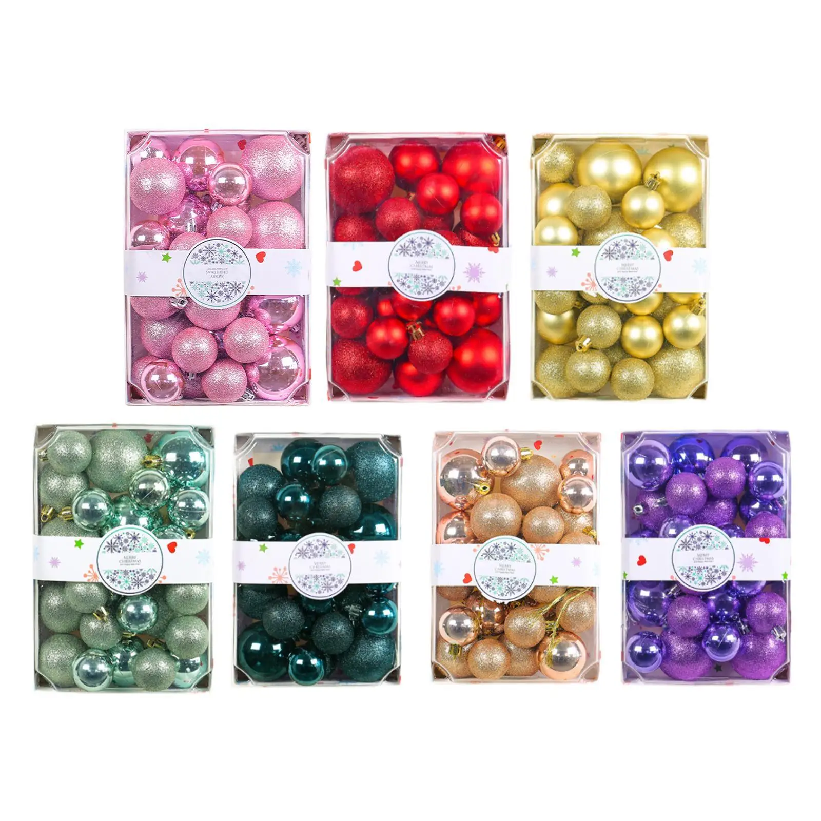 26 Pieces Christmas Ball Ornaments Christmas Baubles Decorative Baubles for Parties Anniversary Office Living Room Bedroom